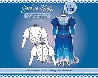 Anime Hatmaker Cosplay - Bodice Sewing Pattern & Vector Artwork (Digital Download)