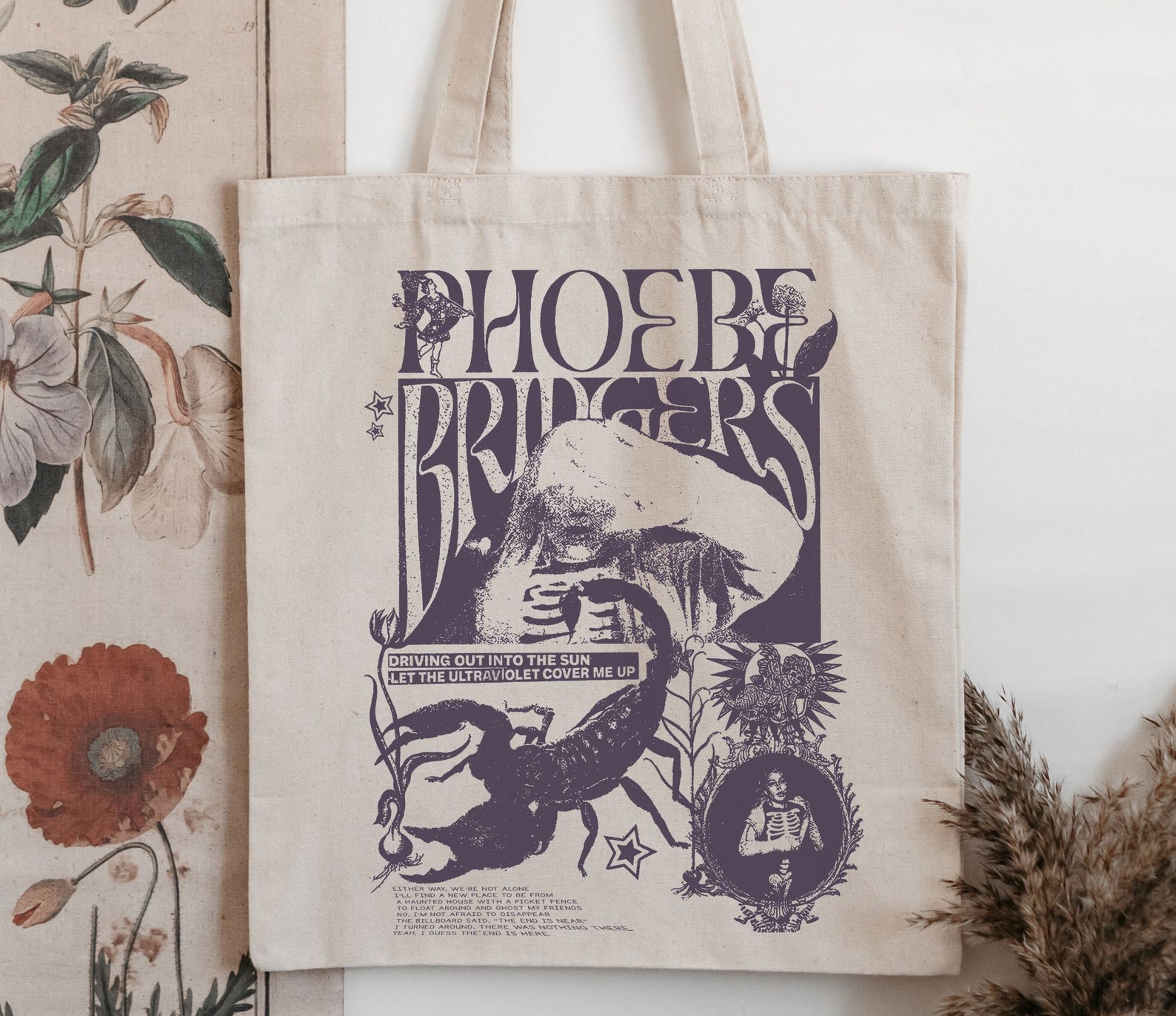 Phoebe Bridgers on Tour Tote Bag Phoebe Bridgers Tote Bag Etsy Canada
