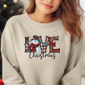 Love Christmas Sweatshirt | Holiday Shirt | Christmas Shirt | Holiday Clothing | Gift For Her | Gift for Mom