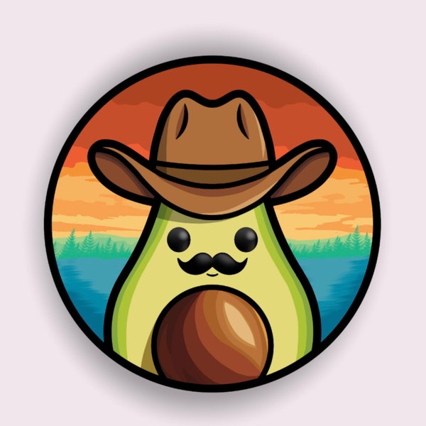 Avi The Avocado Sticker | Weatherproof Sticker