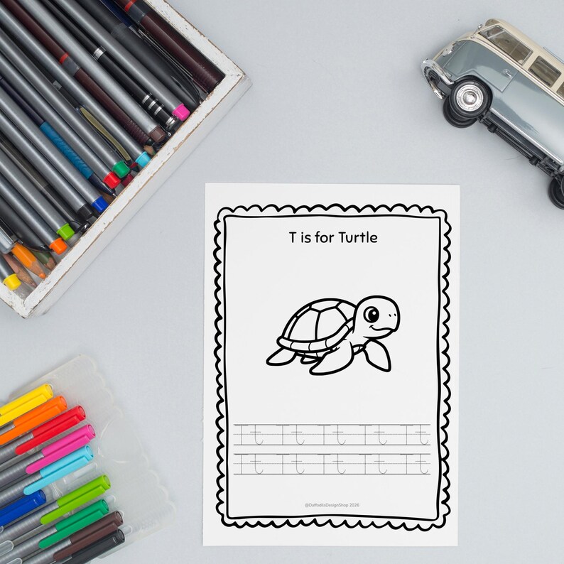 Ocean Animals Alphabet Flashcards | Montessori ABC Tracing Printable ...