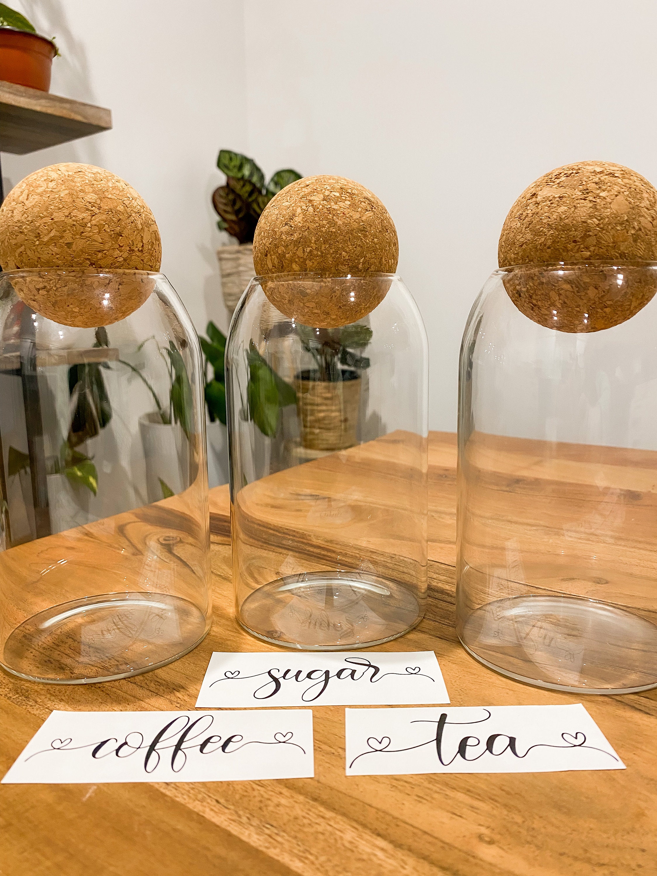 THE FORT Cork Ball Lid Jars With Labels Etsy Australia