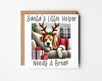 Funny Beagle Christmas Card | Cute Beagle Christmas Card | Card From The Dog | Dog Lover Card | Dog Xmas | Pet Christmas | Dog Mum