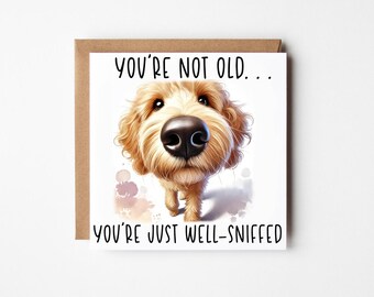 Cute Goldendoodle Birthday Card | Dog Birthday | Card From The Dog | Funny Dog Card | Card For Her | Dog Dad Birthday