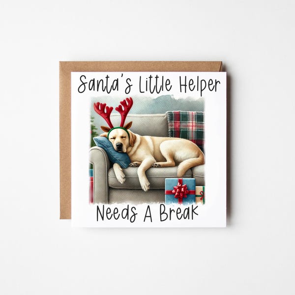 Funny Labrador Retriever Christmas Card 3 Colours | Labrador Owner Card | Card From The Dog | Dog Lover Card | Dog Xmas | Dog Mum