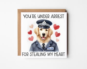 Funny Golden Retriever Valentine's Day Card | Card For Him | Card for Her | Card From Dog | Dog Valentines Card | Dog Dad | Dog Mum Card