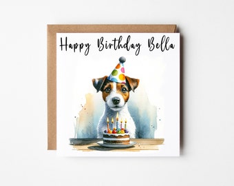 Personalised Jack Russell Birthday Card | Card From Dog | Dog Card | Dog Birthday | Pet Birthday | Dog Dad | Dog Mum | Vet Card