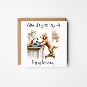 Funny Cockapoo Birthday Card 4 Colours | Cavapoo Birthday Card | Dog Birthday | Card From The Dog | Funny Dog Card | Card For Her
