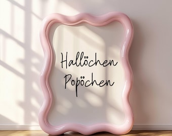 Hallöchen Popöchen | Funny bathroom poster | Guest toilet poster with humour