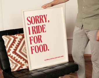 Cycling Posters | Wall Decor for Cyclists | Retro Typography | Minimalist Wall Decor