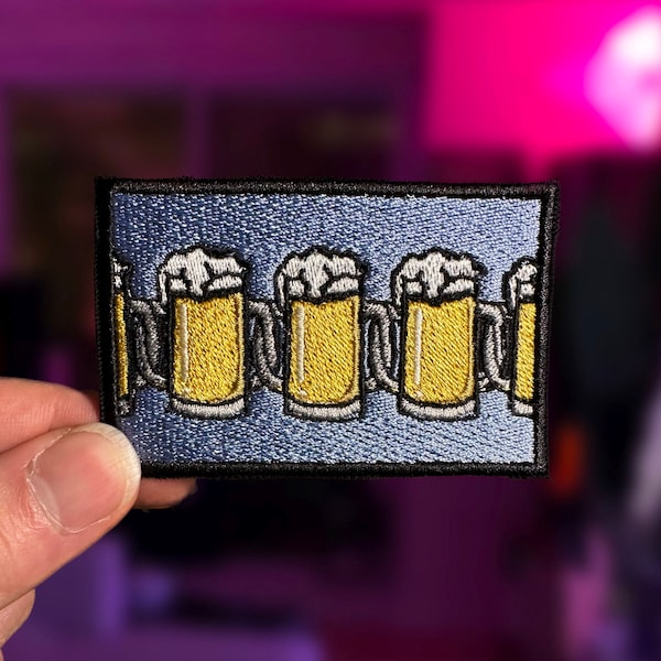 2 chainz, brew chainz, brew chains, beer patch, alcohol patch, sew on patch, gift under 10, drink patch, mug patch, funny patch, beer gift