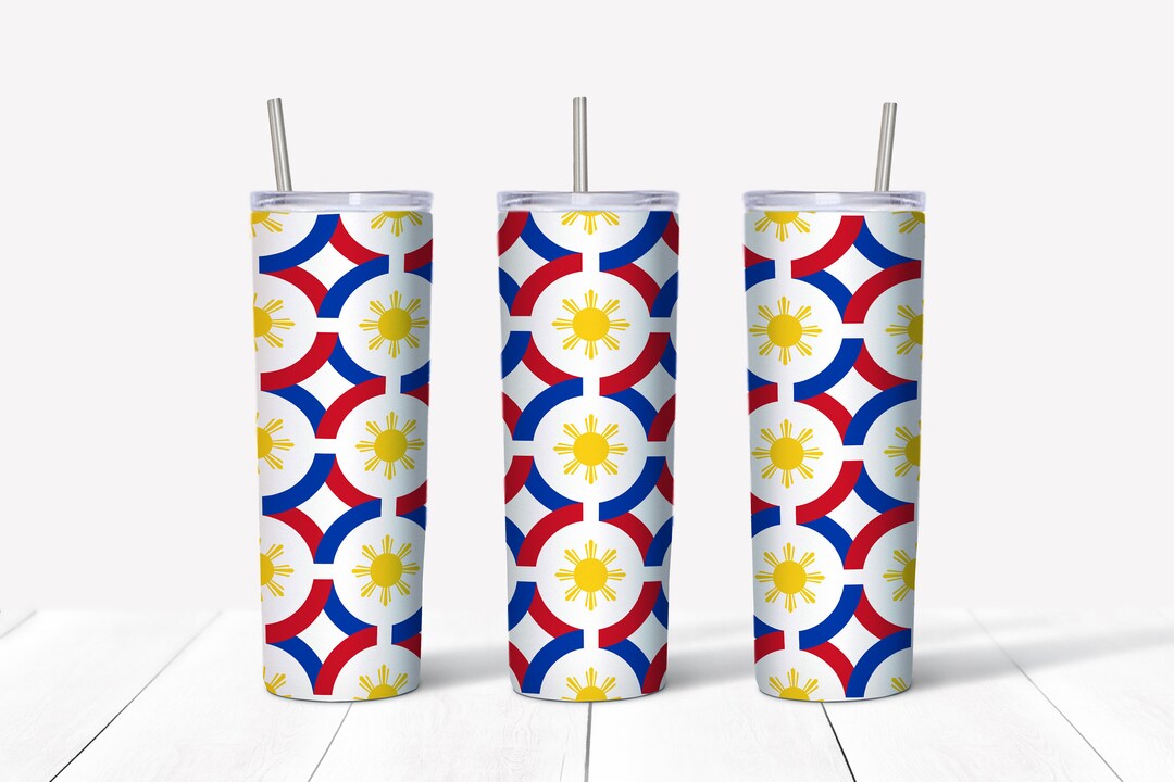 20oz Skinny Tumbler Sublimated Filipino Sun & Circle Etsy