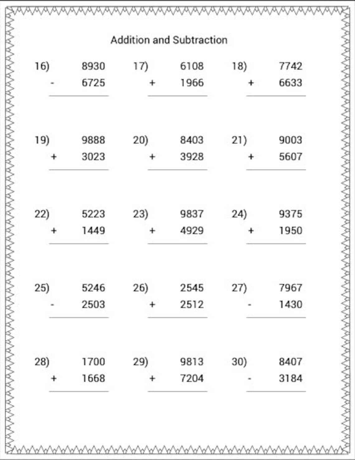 Printable Math Worksheets Addition and Subtraction Homeschool Printable Math Worksheets Addition and Subtraction Homeschool