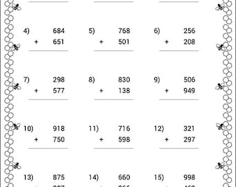 Printable Math Worksheets Multiplying Homeschool Instant - Etsy