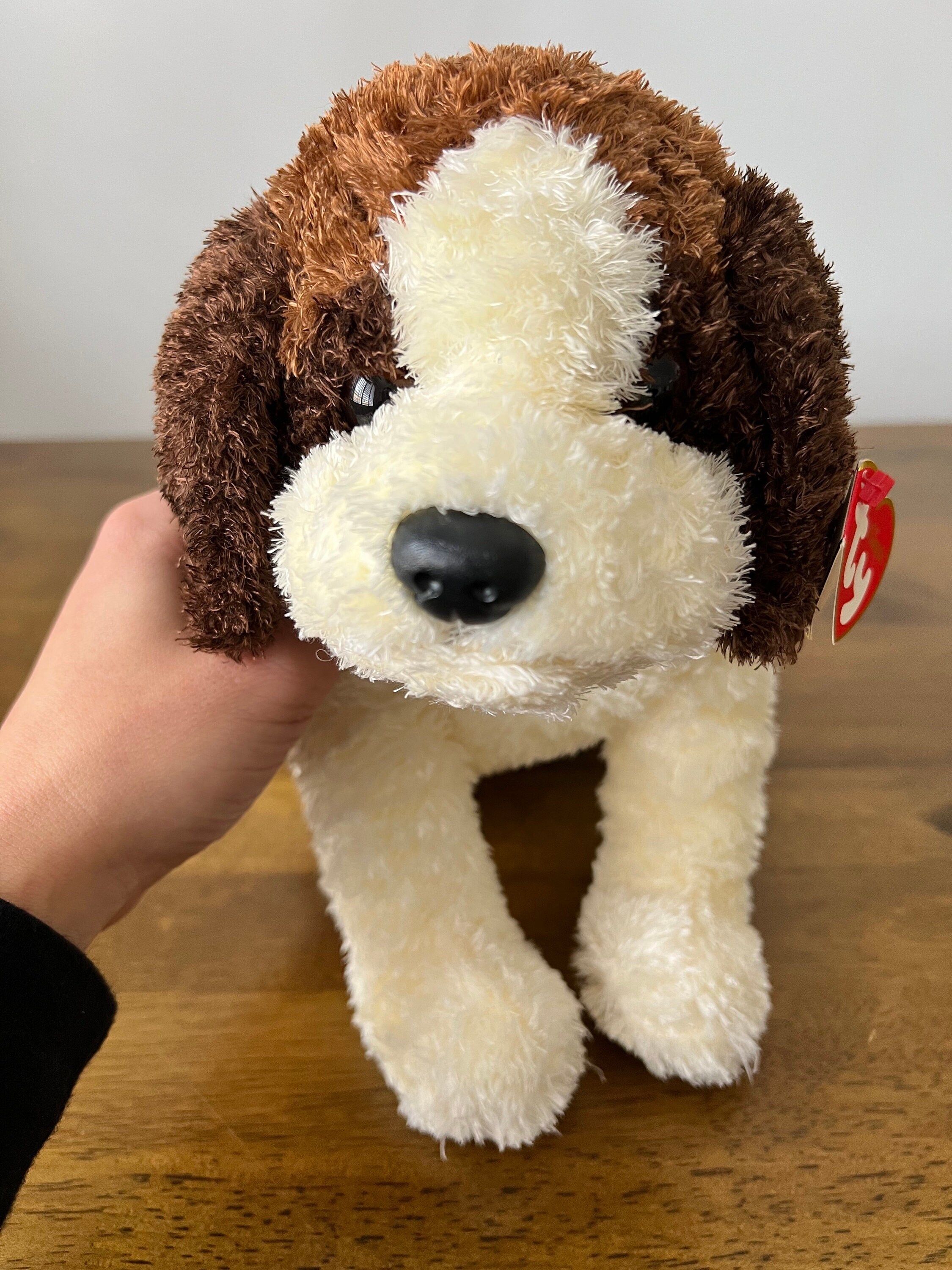 St Bernard Brown Cream Ty Classic Rescue Plush Beanie Baby Rare Stuffed