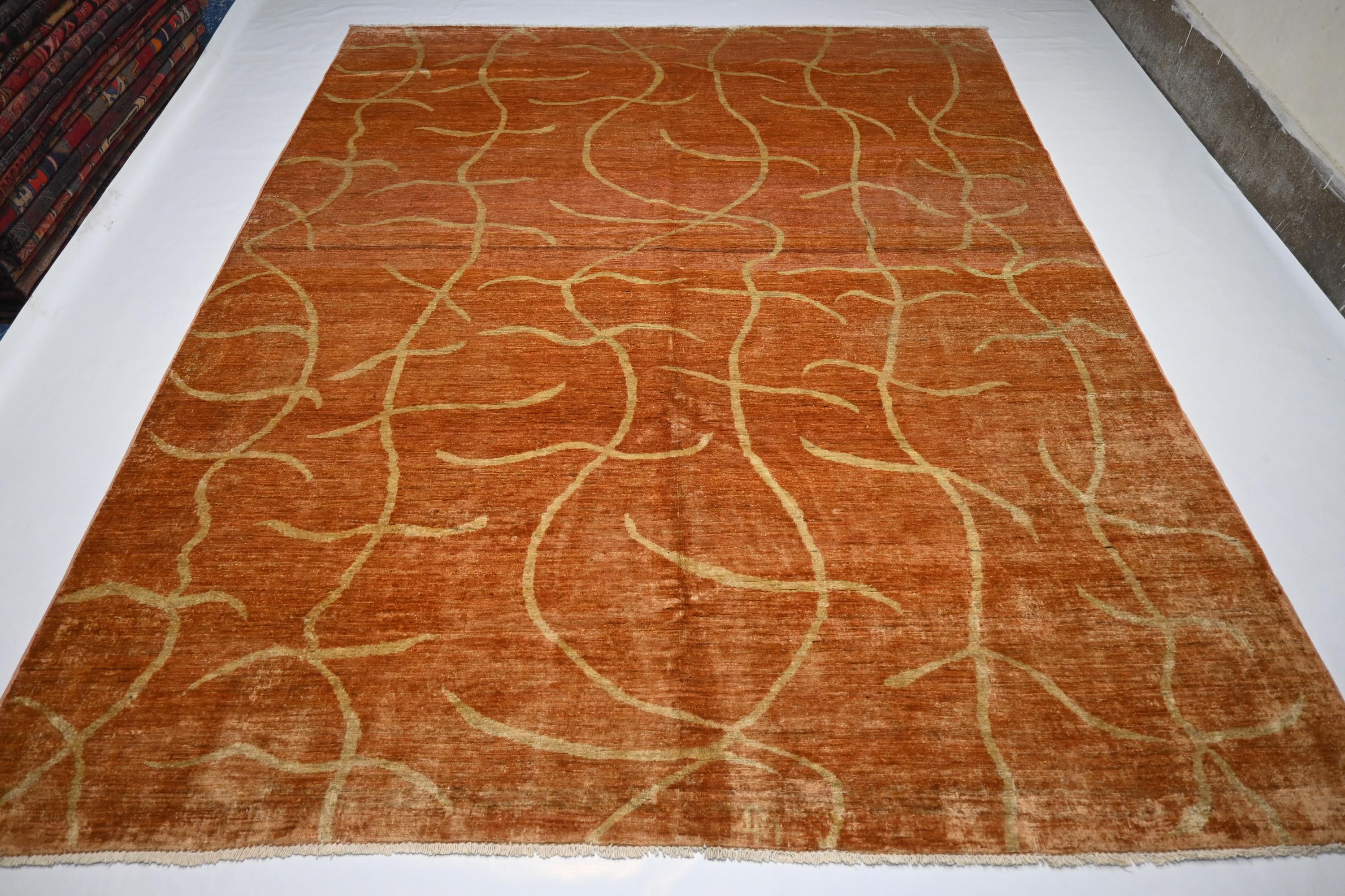 8x10 オレンジ ギャベラグ/7'7x9'5インチ アフガニスタン製