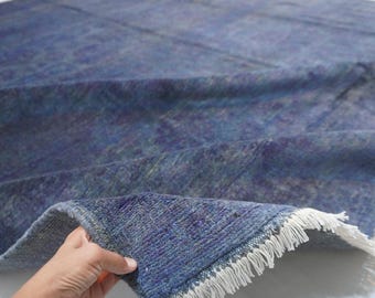 9x10 Hand-Knotted Afghan Bijdar Rug, Overdyed Oushak Rug 8'5 x 10'0 ft, Natural Organic Dyes Area Rugs