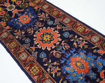 11 ft Runner Rug/ Bijdar design Serapi Rug/ Turkmen Tribal Rug/ Handmade Wool Rug/ Oriental Rug/ Hallway Runner Rug/ Kitchen Runner Rug 3x11