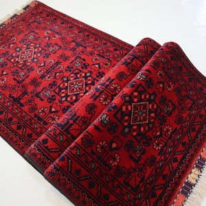 1&#39;8x5&#39;0 Afghan Bukhara Rug 50x150 cm Stunning Khal Muhammadi Runner Rug/ Oriental Turkmen Rug/ Hallway Runner Kitchen Runner/ Office Runner
