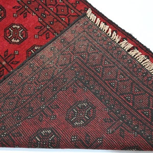 2'9x9'2 Ft Afghan Vintage Mowri Rug/ Handmade Wool Rug/ Turkmen Tekke ...