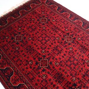 Turkmen Bukhara Custom rugs 3x5 4x6 5x7 6x8 7x10 8x11 10x13 Afghan Handmade High Pile Wool rug/ Khal Muhammadi Oriental Rug/ Bedroom/ Office