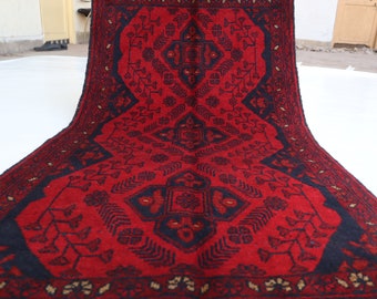 2x4 Vintage Bukhara Rug 2'3x4 ft Authentic Turkmen Khal Muhammdi rug/ Afghan Handmade Wool Area Rug/ Oriental Rug/ Rug for Bedroom/ Bathroom