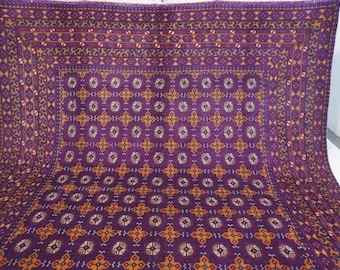 Large Purple Area Rug 8x10 Afghan Mowri Rug 250x300 cm Stunning Tribal Rug/ Handmade Wool Rug/ Oriental Turkmen Rug Living Room Rug 8'6x9'10