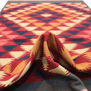 3&#39;2x6&#39;9 ft Afghan Kilim Rug/ Multi Color rug/ Southwestern design Rug/ Flatweave Rug/ Oriental Rug/ Turkmen Mabasi Kilim 3x7 Wide Runner Rug