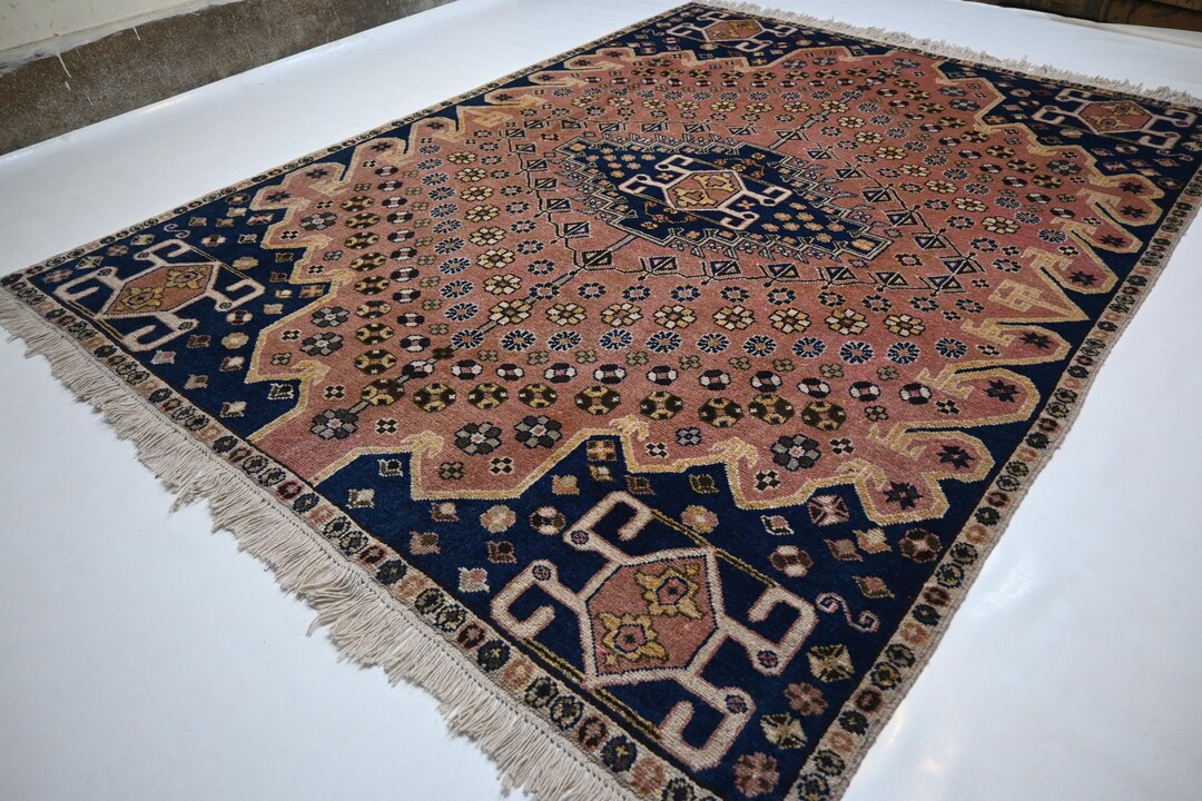 Antique Pattern Caucasian Rug 6x8 Afghan Handmade Wool Rug/ Turkmen ...