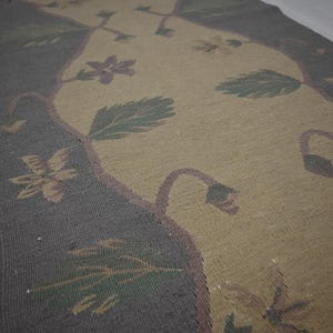 2 x 8 ft löparmatta/ Beige afghansk flatvävd Kilimmatta/ Turkmensk handgjord ullmatta/ 70 x 250 cm Vegetabiliska färgämnen Matta/ Turkmensk matta/Löpare i korridoren bild 9