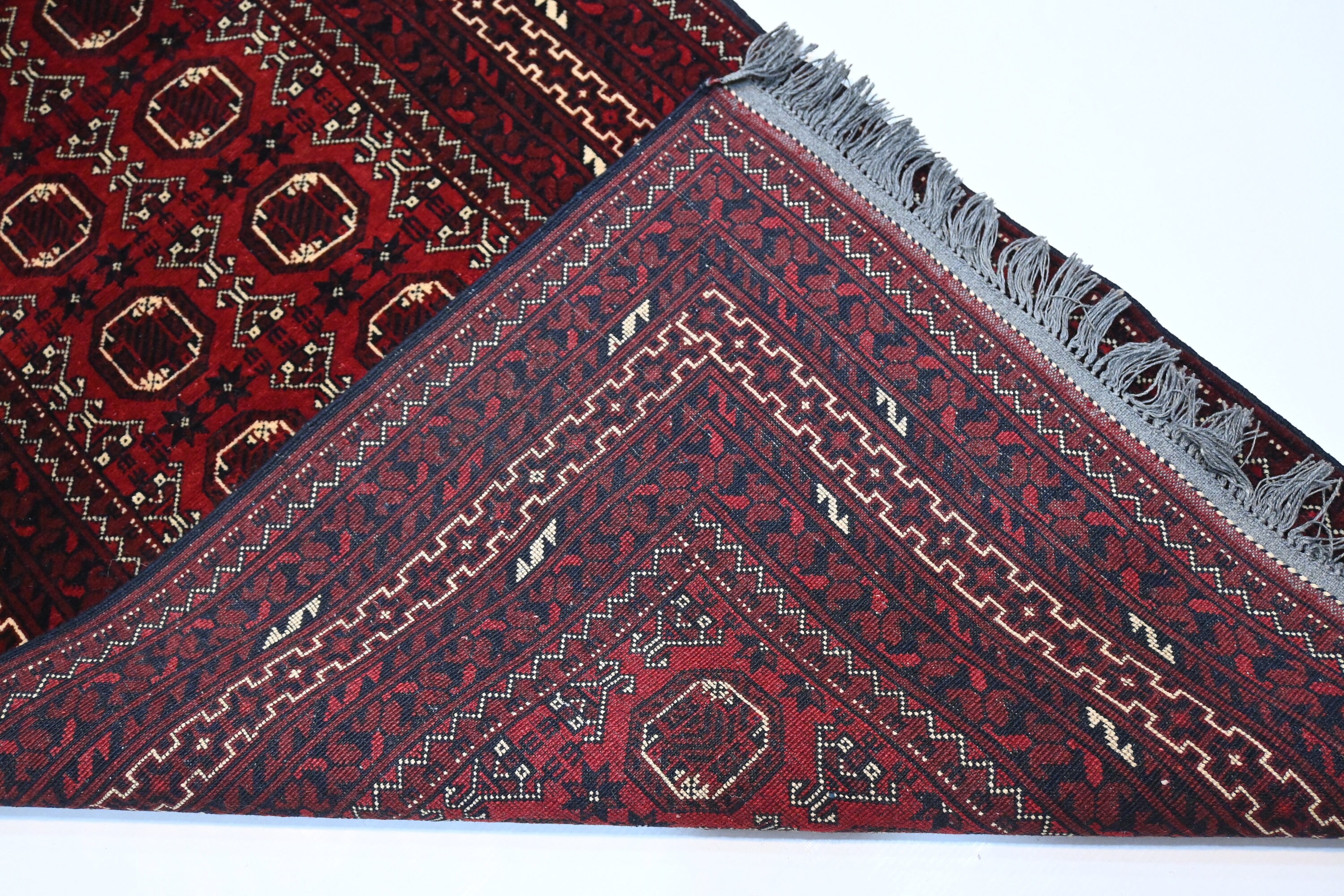 10 Ft Runner Rug/ Turkmen Tribal Rug/ Afghan Handmade Wool Rug/ Vintage ...