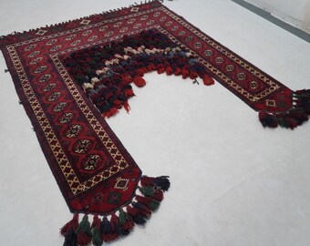 Alfombra Jalar antigua para colgar en la pared, 100% hecha a mano, alfombra antigua turcomana Waziri de 160 x 193 cm, alfombra decorativa de pared/alfombra tribal/alfombra oriental, alfombra vintage de la década de 1940.