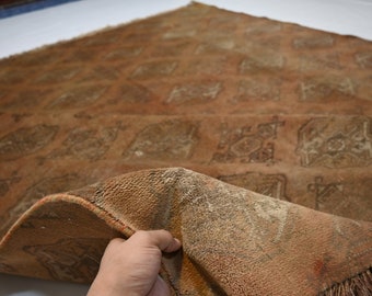 1900年代のヴィンテージラグ 6x7 トルクメン ブハラデザインラグ