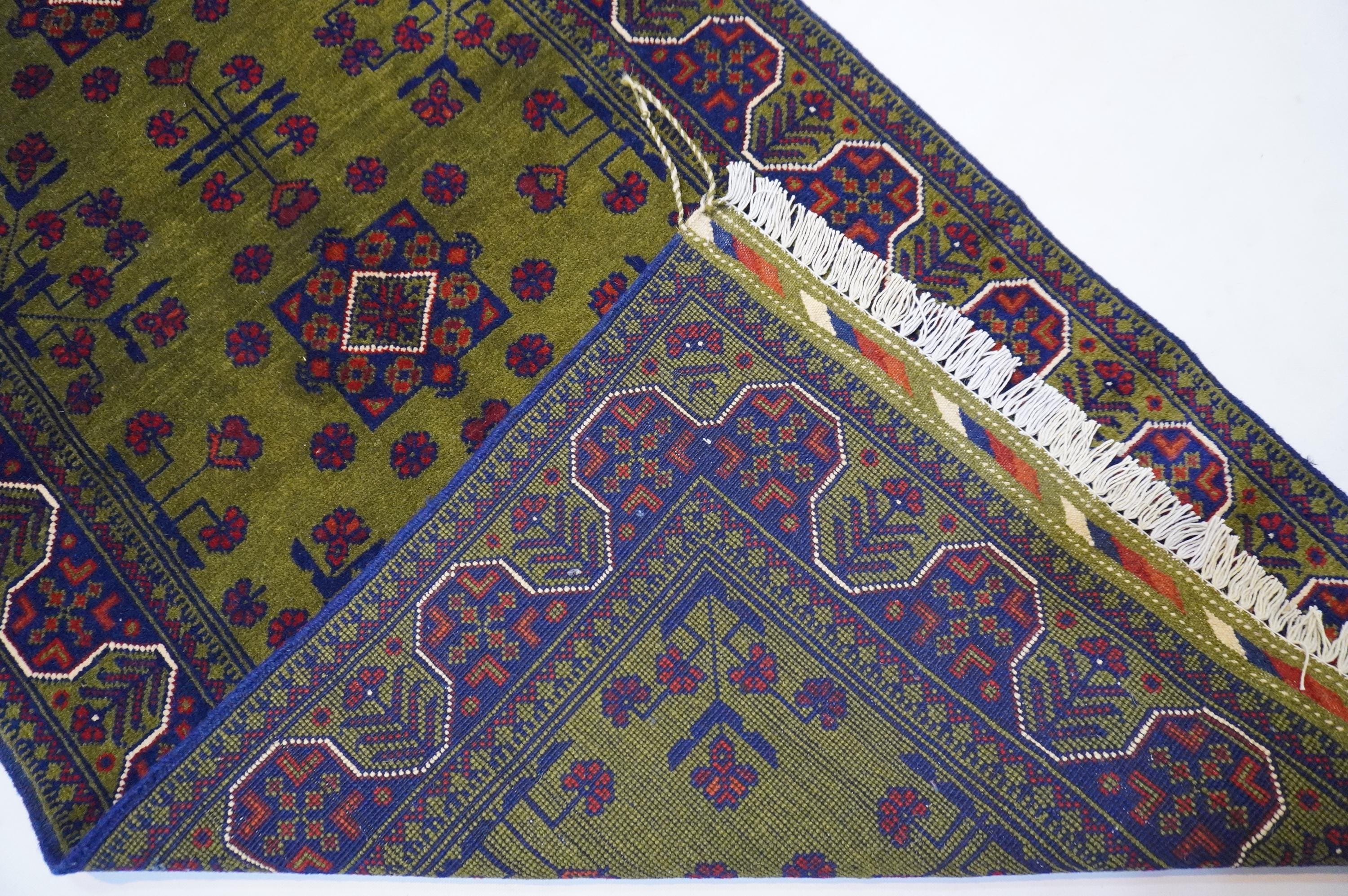 ファーングリーンラグ 2x7 3x7 2x10 3x10 アフガニスタン ブハララグ