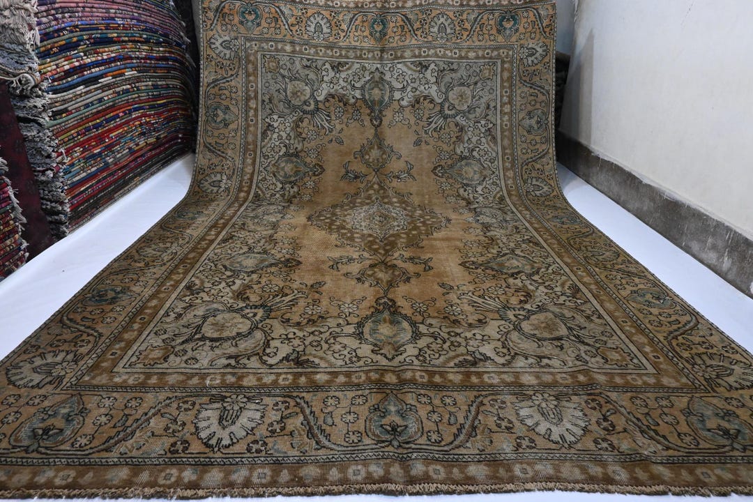 12x8 Large Antique 1900s Rug/ Terracotta Rug/ Afghan Medallion Rug ...