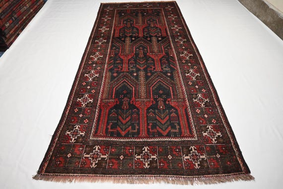 1930年代アンティーク 4'3x9'5フィート ランナーラグ/トルクメン
