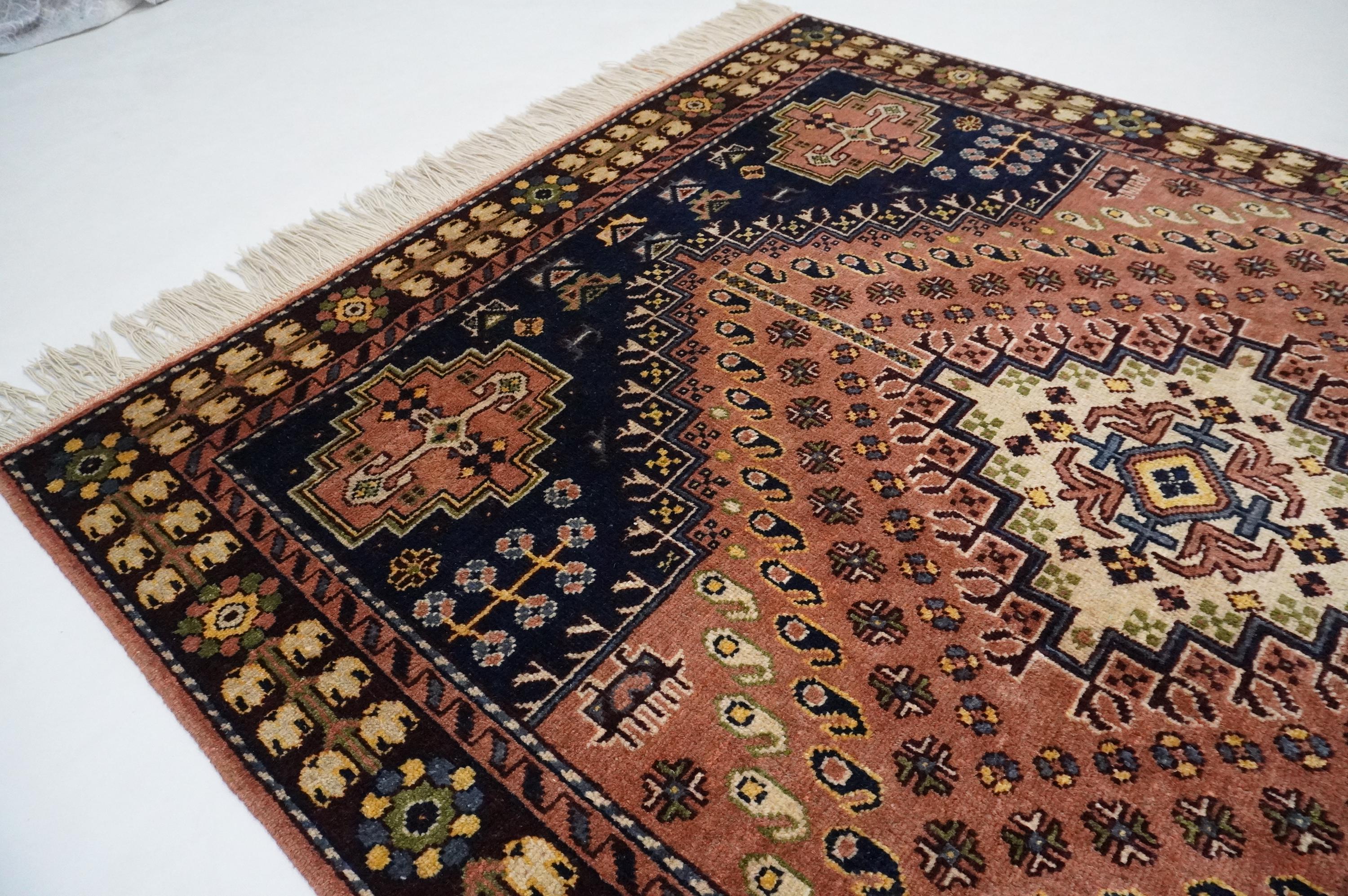 Turkmen Patterns 5x7 Afghan Terracotta Rug/ Turkmen Caucasian Design Antique Pattern ...