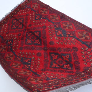 3x4 Vintage Bukhara Rug 2&#39;5x4 ft Authentic Turkmen Khal Muhammdi rug/ Afghan Handmade Wool Area Rug/ Oriental Rug/ Rug for Bedroom/ Office
