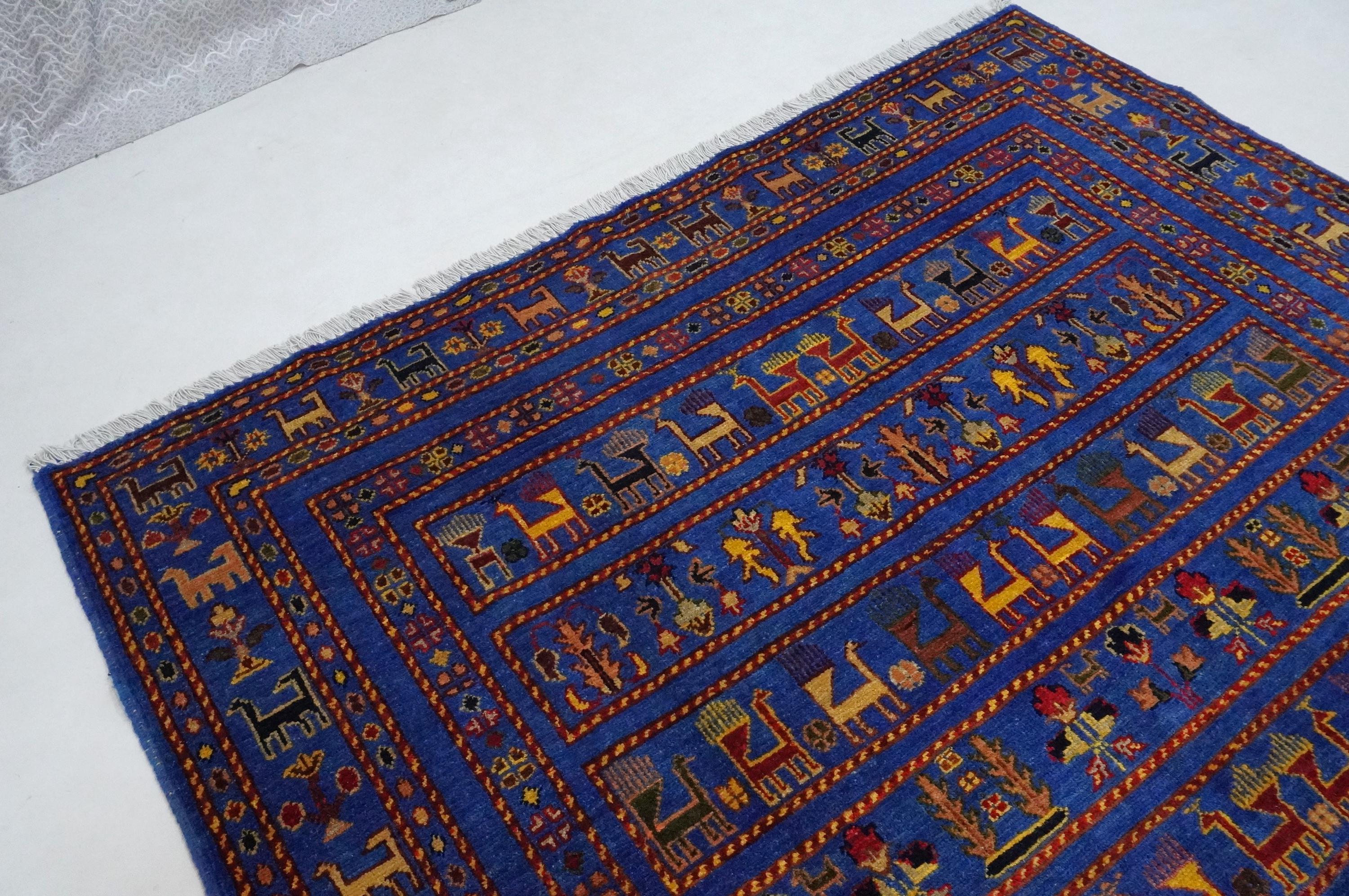 【Vintage rug】133×77cm　ブルガリア産　ピクセルアートラグ Vintage rug】133×77cm ブルガリア産 ピクセルアートラグ
