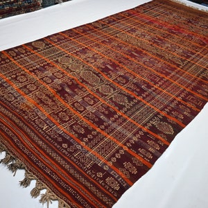 5'9x12'4 ft Vintage Runner Rug/ Geometric design Afghan Flatweave Kilim Rug/ Turkmen Handmade Wool Rug Oriental Rug/ Hallway Runner Rug 6x12