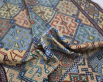 5'8x7'11 ft. Afghan Kilim Rug/ Natural Wool Multi Color rug/ Geometric design Rug/ Flatweave Rug/ Oriental Rug/ Turkmen Olami Kilim Rug 6x8