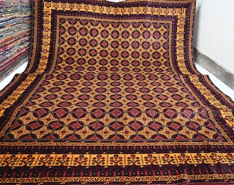 10x18 特大アフガンラグ/トルクメンイエローユースフィラグ/ハンド