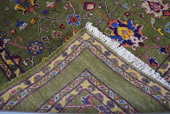 Turkmenischer Teppich in Farn Grn / 1,5 x 2,5 cm / Turkmenischer  Orientteppich / Teppich fr Schlafzimmer / Bro / Kchenteppich - Etsy.de