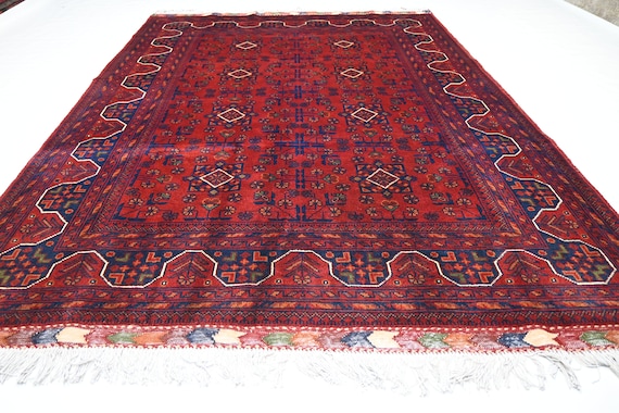 5x7 アフガンラグ 155 x 210 cm ハンドメイド カル・ムハンマディ
