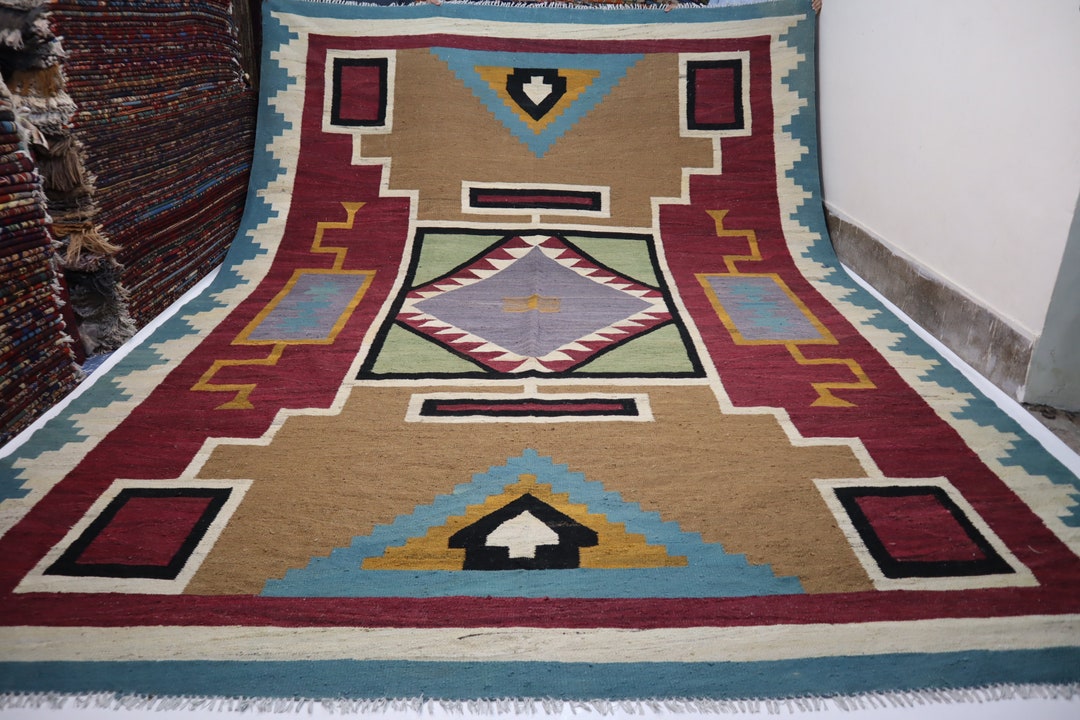 14x10 Afghan Handmade Large Kilim Area Rug/ Authentic Modern Etsy