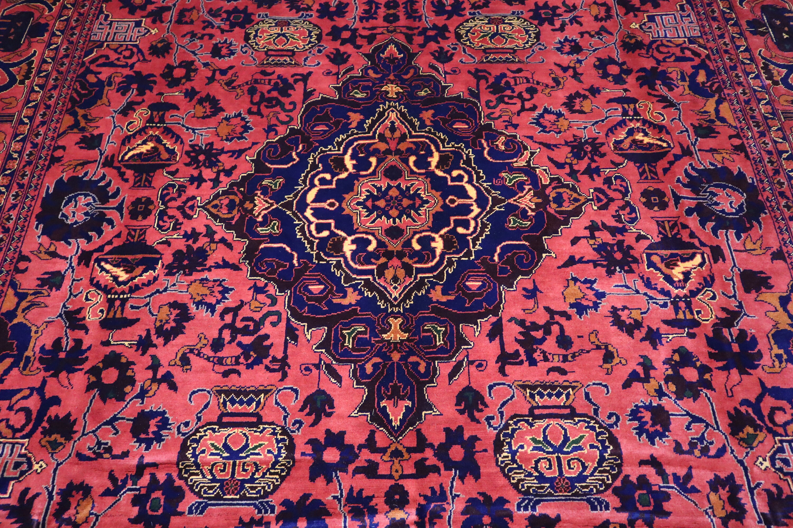 8x12 レッド 大型トルクメン ゼルカーキラグ/アフガニスタン