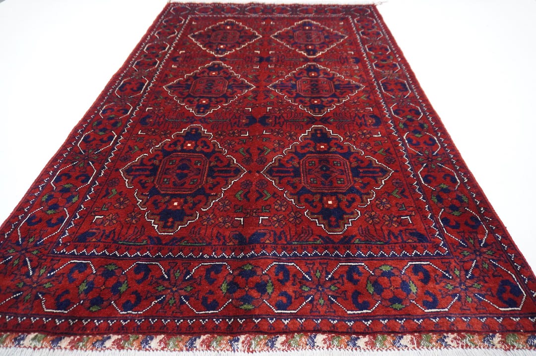 4x7 Turkmen Bukhara Rug 