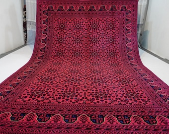 Pink Bukhara Rug 7x10 Turkish Tribal Rug/ Hand-Knotted Wool Rug/ Contemporary Area Rug/ Organic dyes Rug/ Girls Room Rug/ Wedding Room rug