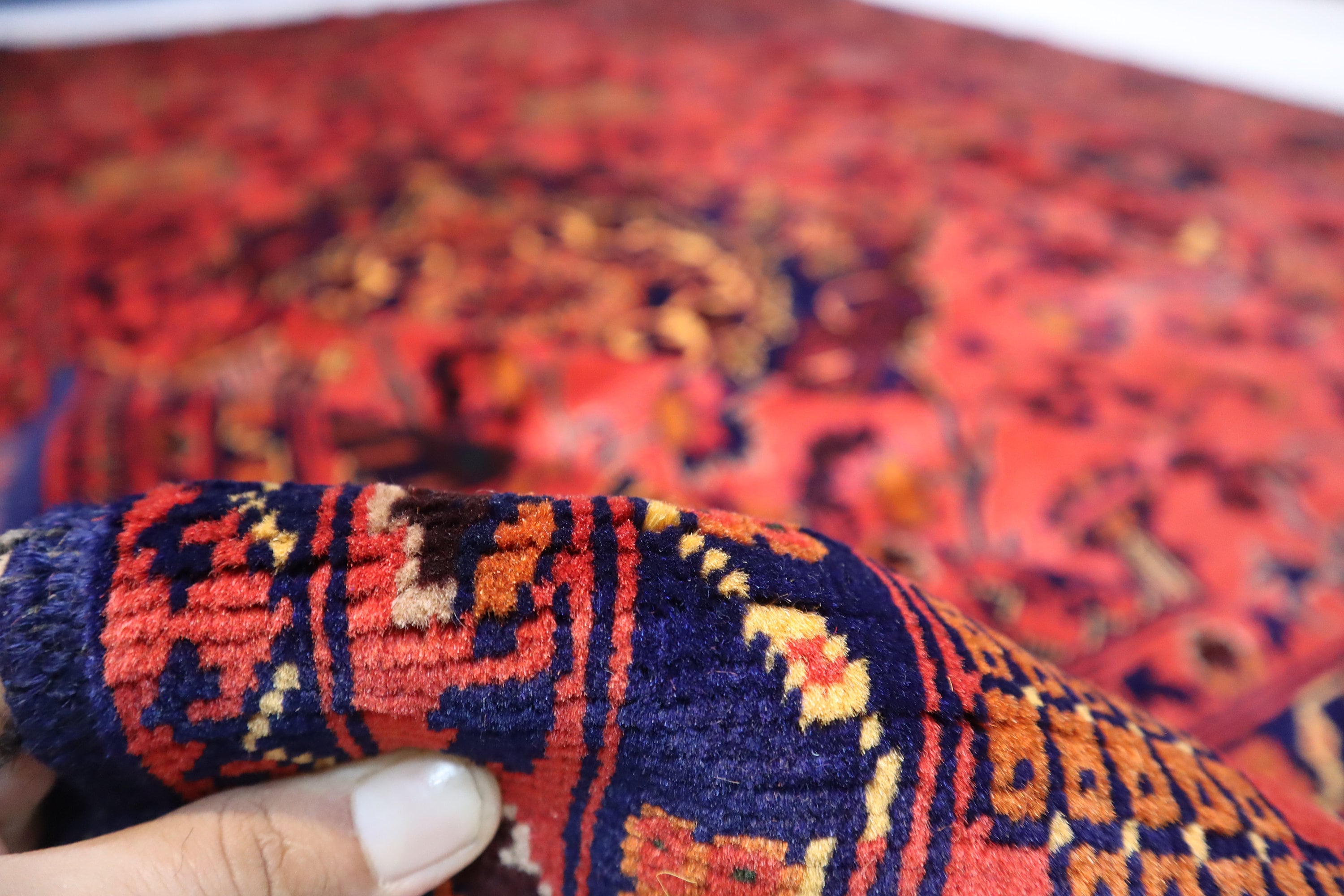 8x12 レッド 大型トルクメン ゼルカーキラグ/アフガニスタン