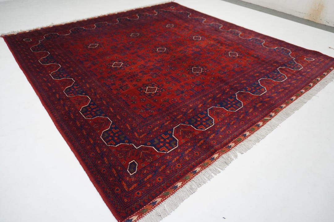 Red Kuwait Rug Red 7x7 Square Rug 6'7x6'11